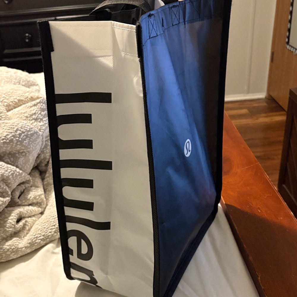 lululemon athletica Black and White Shopping Bag